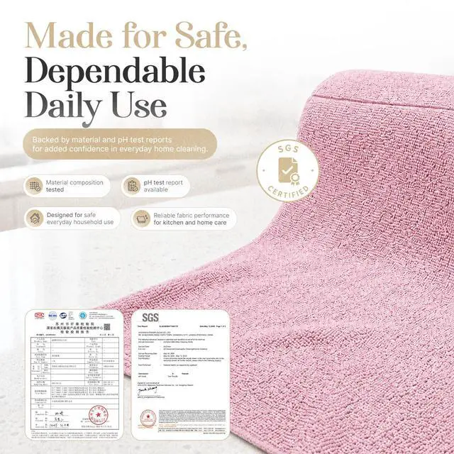 Alt view image 7 of 7 - Microfiber Cleaning Cloth Roll 20 Sheets 11" x 10" Tear Away Microfiber Towel Roll Reusable Paper Towels Washable Ultra Absorbent Lint-Free Cleaning Cloths for Kitchen, Car and Home Use, Pink