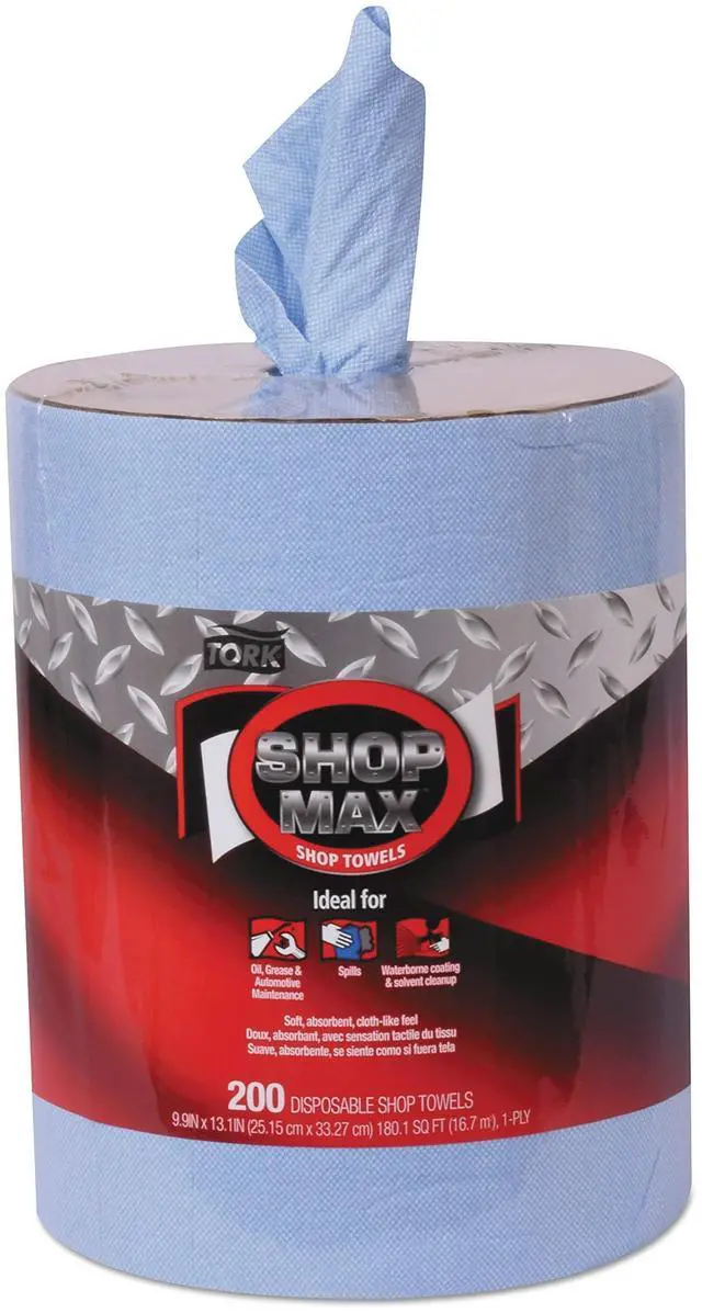 Main image of ShopMax Heavy Duty Centerfeed Paper Towel Blue W22, High Absorbency, 450 Sheets, 450338