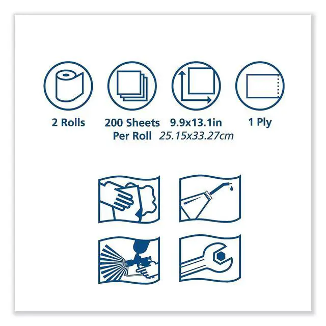 Alt view image 4 of 7 - ShopMax Heavy Duty Centerfeed Paper Towel Blue W22, High Absorbency, 450 Sheets, 450338