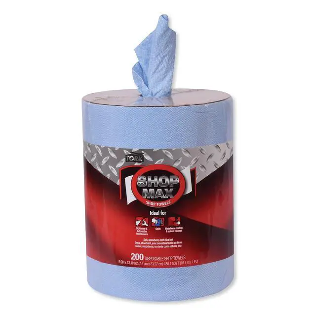 Alt view image 5 of 7 - ShopMax Heavy Duty Centerfeed Paper Towel Blue W22, High Absorbency, 450 Sheets, 450338