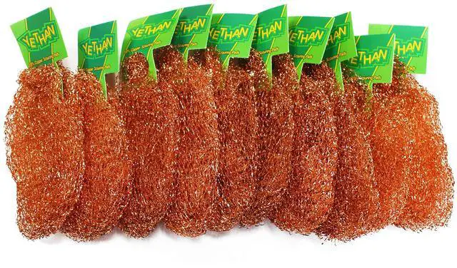 Main image of Copper Scouring Pad, Scrubbing Scour Pads 10 Pcs/Pack, Pure Copper, 13g / Pc