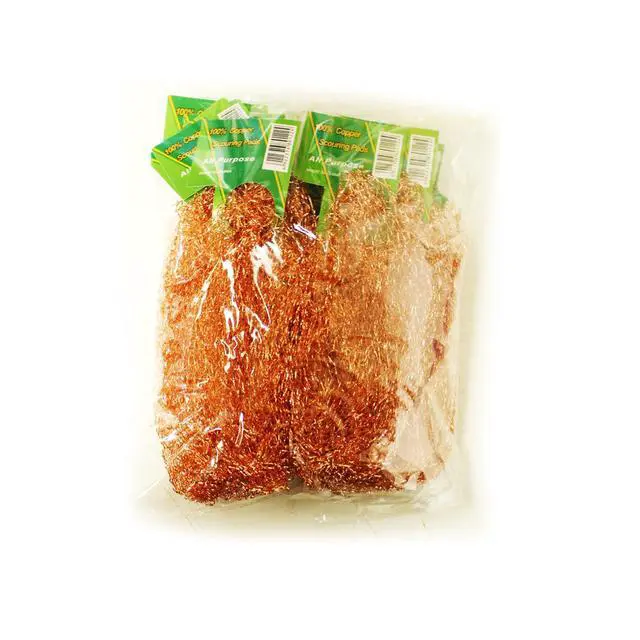 Alt view image 5 of 5 - Copper Scouring Pad, Scrubbing Scour Pads 10 Pcs/Pack, Pure Copper, 13g / Pc