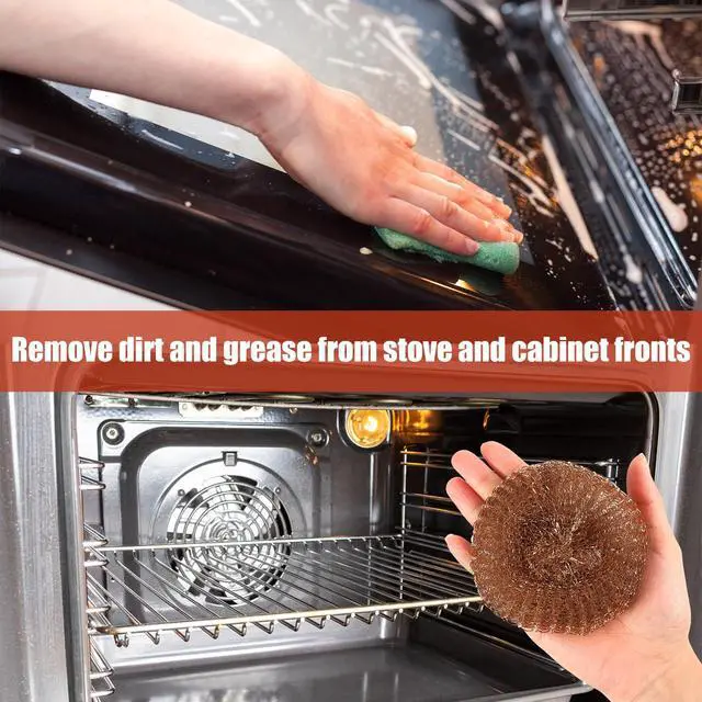 Alt view image 7 of 7 - 30 Pcs Copper Coated Scouring Pad for Dishes Pots Pans and Ovens Easy Scouring for Tough Kitchen Cleaning