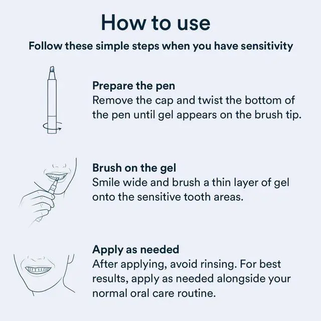 Alt view image 4 of 5 - Auraglow Sensitive Teeth Relief Serum Gel, Reduces Tooth Sensitivity with Potassium Nitrate and Nano Hydroxyapatite, Remineralization Gel, Strengthens Teeth & Protects Enamel, 40+ Treatments, 4ml