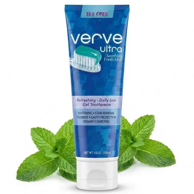Main image of Ultra SLS-Free Toothpaste with Fluoride Fresh Mint, SLS Free Toothpaste for Daily Use, Vitamin-E Enriched, Cruelty Free Cavity Protection, Made in USA, 4.5 oz