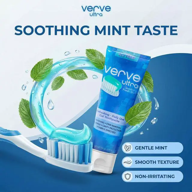 Alt view image 5 of 7 - Ultra SLS-Free Toothpaste with Fluoride Fresh Mint, SLS Free Toothpaste for Daily Use, Vitamin-E Enriched, Cruelty Free Cavity Protection, Made in USA, 4.5 oz