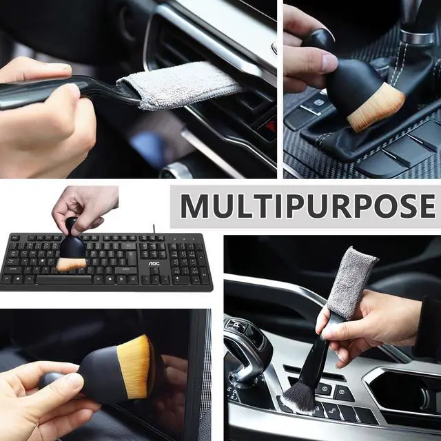 Alt view image 7 of 7 - 3 Pack Car Interior Detail Dust Brush, Microfiber Duster Brush, Feather Duster, Car Interior Detailing Brush, Cleaning Duster for Car Interior, Air Vents, Computer, Keyboard