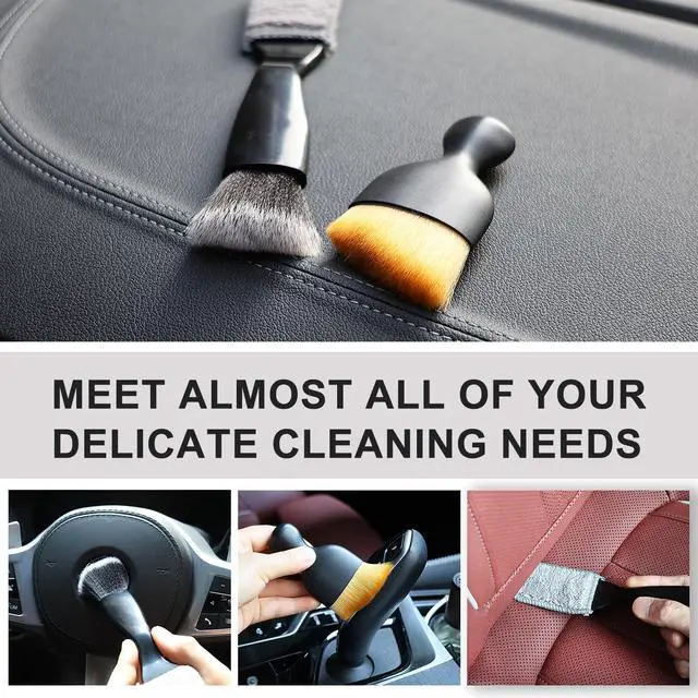 Alt view image 6 of 7 - 3 Pack Car Interior Detail Dust Brush, Microfiber Duster Brush, Feather Duster, Car Interior Detailing Brush, Cleaning Duster for Car Interior, Air Vents, Computer, Keyboard