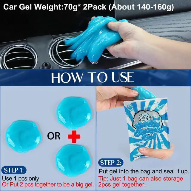 Alt view image 6 of 7 - Car Interior Duster Detail Brush Cleaning Gel Kit, Dust Remover