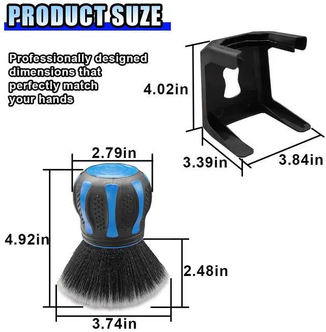 Alt view image 2 of 6 - Car Detailing Brush, Ultra Soft Bristles XL Synthetic Brush, Auto Interior Dusting Brush with Storage Rack, Car Cleaning Tool for Vehicle Air Conditioner Vents, Dashboard, Leather (Blue)