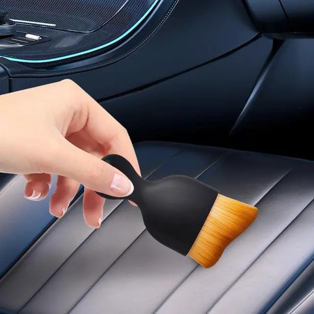 Alt view image 2 of 7 - 5-piece mini Cleaning Brush Set, Soft Bristle Detail Brush, Suitable for car Interior, Dashboard, Ventilation, Keyboard, Leather Surface with Protective Cover
