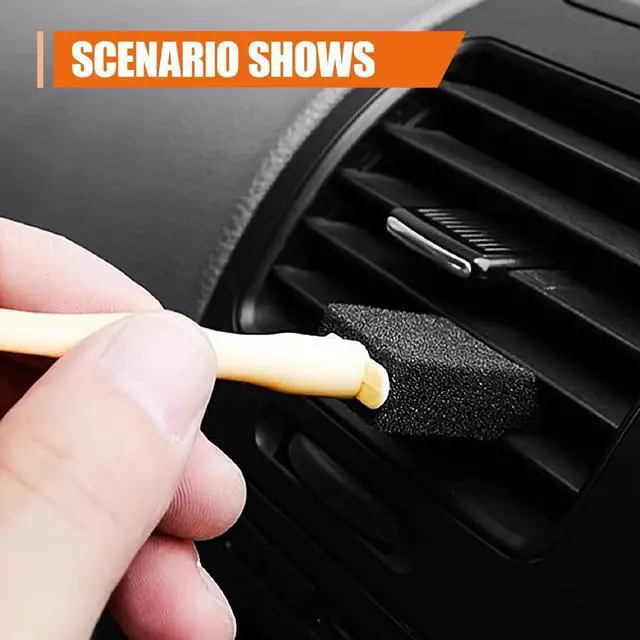 Alt view image 5 of 6 - Car Air Vent Brush Set, No Scratch Sponge Auto Detailing Brushes, Multifunctional Car Dusting Brush, Soft Vehicle Interior & Exterior Cleaning Supplies for SUV, Truck(5PCS)