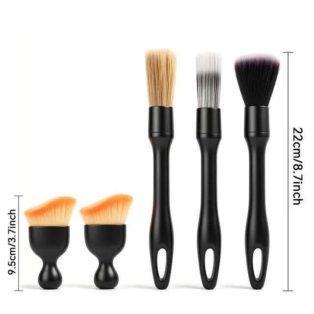 Alt view image 2 of 7 - Car Detailing Brush Set, 5PCS Car Interior Detailing Kit Tools for Automotive Interior Exterior Trim Rim Dashboard Air Vents Cleaning