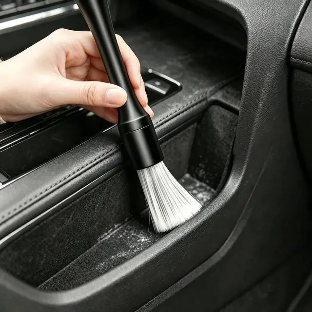 Alt view image 5 of 7 - Car Detailing Brush Set, 5PCS Car Interior Detailing Kit Tools for Automotive Interior Exterior Trim Rim Dashboard Air Vents Cleaning