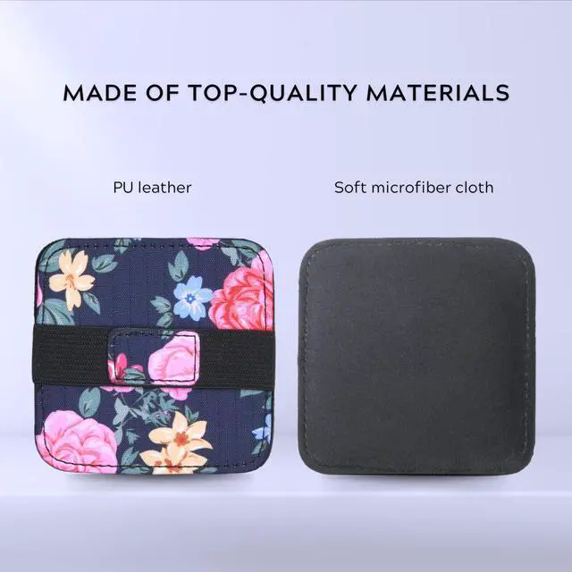 Alt view image 4 of 6 - 6X Screen Cleaning Pads - Gliiter Floral Microfiber Cleaning Cloth Pads - Screen Cleaner Screen Wipes for Electronics - Glasses Cleaning Cloths - Tablets, Laptops, Tv, Smartphones