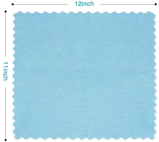Alt view image 6 of 7 - Microfiber Cleaning Cloth - 24 Pack, Blue Cleaning Rags 12x11 inch
