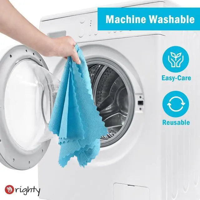 Alt view image 7 of 7 - Microfiber Cleaning Cloth - 24 Pack, Blue Cleaning Rags 12x11 inch
