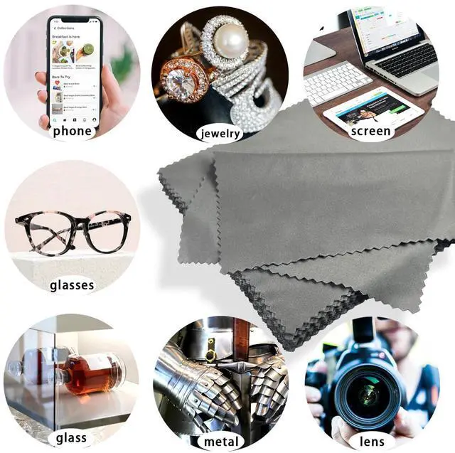Alt view image 4 of 7 - Eyeglass Cleaning Cloths, 30 Pack, 6 x 7 Inch, Glasses Cloth