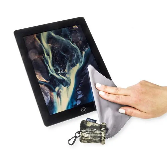 Alt view image 4 of 7 - Stuff-It Microfiber Lens Cloth Cleaning System for Eyeglasses, Smartphones, Tablets, Optics Lenses, Cameras and More, 6.25'' x 6.25'' - Mossy Oak Camouflage (SN-40MO)