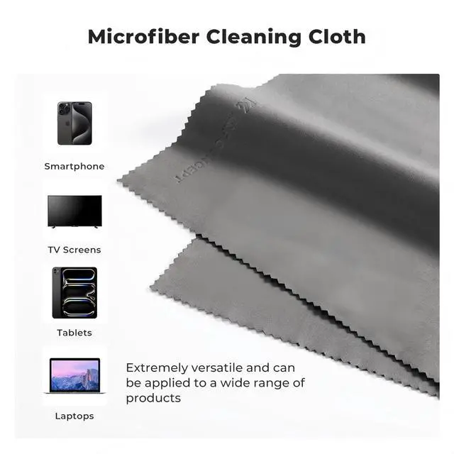 Alt view image 3 of 7 - Extra Large Microfiber Cleaning Cloths X4 ,for TV,Eyeglasses