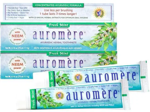 Main image of Ayurvedic Herbal Neem & Clove Toothpaste - Fresh Mint, 2 Pack