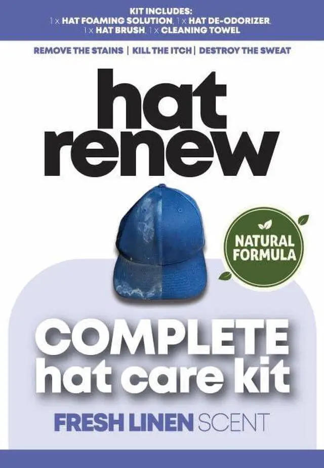 Alt view image 2 of 7 - Fresh Linen Scent - Sweat Stain & Odor Remover for Hats & Caps - No Soaking, Safe for Embroidery & Structured Hats