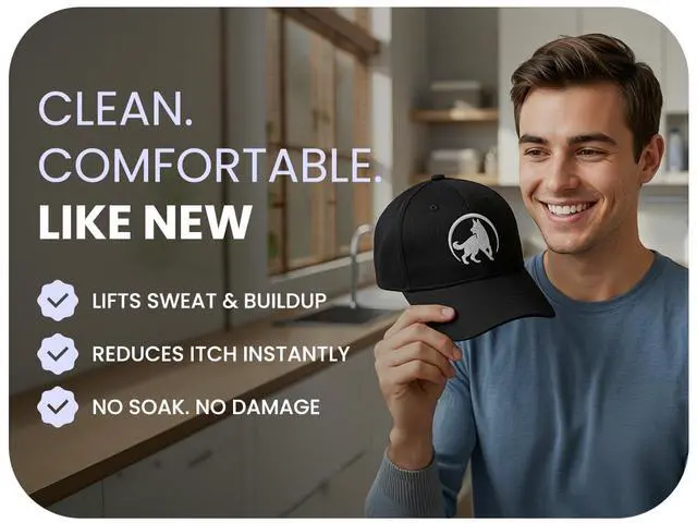 Alt view image 5 of 7 - Fresh Linen Scent - Sweat Stain & Odor Remover for Hats & Caps - No Soaking, Safe for Embroidery & Structured Hats