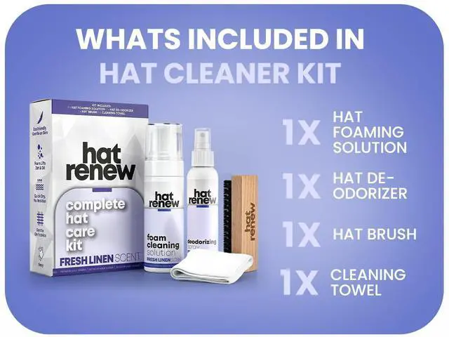 Alt view image 4 of 7 - Fresh Linen Scent - Sweat Stain & Odor Remover for Hats & Caps - No Soaking, Safe for Embroidery & Structured Hats