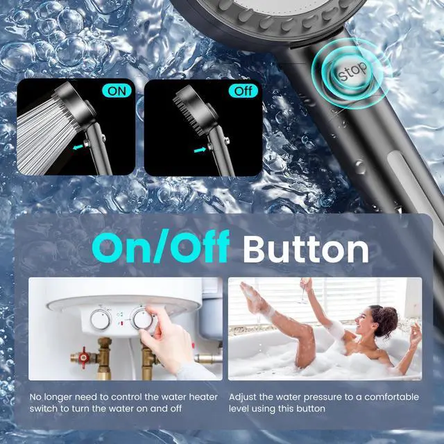 Alt view image 6 of 7 - Filtered Shower Head with Handheld, High Pressure Showerhead with Filters