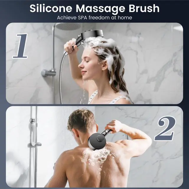 Alt view image 7 of 7 - Filtered Shower Head with Handheld, High Pressure Showerhead with Filters
