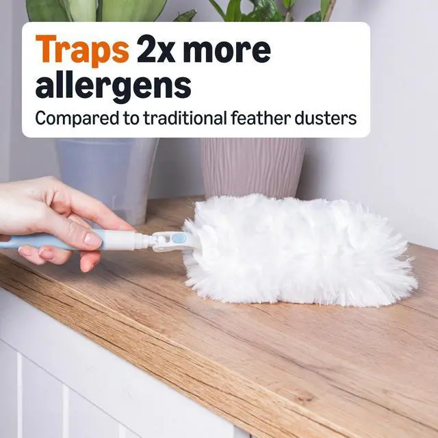 Alt view image 4 of 6 - 360° Heavy Duty Duster Refills, Picks up and Traps 2X More Allergens, 11 Count, Pack of 1