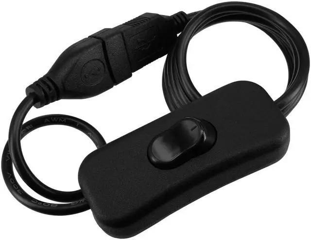 Alt view image 2 of 7 - USB Cable with Switch, 2-Pack 1M/3Ft USB Male to Female Extension Cord Inline Rocker On/Off Switch for Driving Recorder, LED Desk Lamp, USB Fan, LED Strip (2 Pack 3FT)