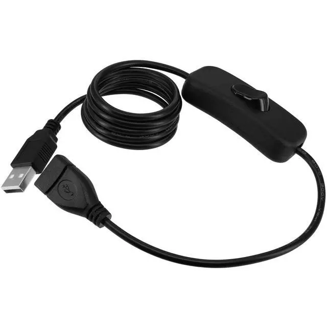 Alt view image 4 of 7 - USB Cable with Switch, 2-Pack 1M/3Ft USB Male to Female Extension Cord Inline Rocker On/Off Switch for Driving Recorder, LED Desk Lamp, USB Fan, LED Strip (2 Pack 3FT)