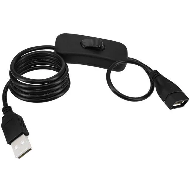 Alt view image 7 of 7 - USB Cable with Switch, 2-Pack 1M/3Ft USB Male to Female Extension Cord Inline Rocker On/Off Switch for Driving Recorder, LED Desk Lamp, USB Fan, LED Strip (2 Pack 3FT)