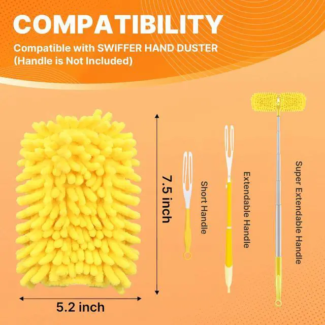 Alt view image 2 of 7 - Duster Refill Compatible with Swiffer Hand Duster, 360 Heavy Duty