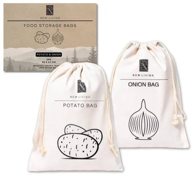 Main image of Eco Potato & Onion Storage Bags, Linen Cotton Material, 30 * 40cm