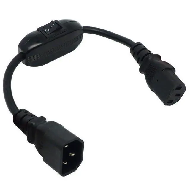 Alt view image 3 of 5 - UPS Power Cord Cable, IEC 320 C14 to C13 with On/Off Switch 30cm