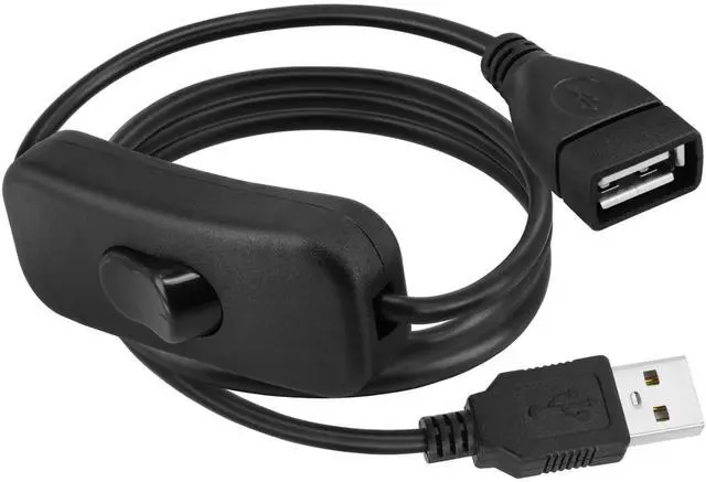 Alt view image 3 of 7 - 2 Pack USB Power Switch Cable, BENACES 3FT USB Male to Female Power Charger Extension Cord Adapter with On/Off Switch for Small Desk Lamps, LED Lamps, Etc