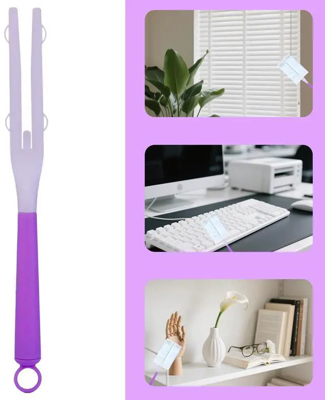 Alt view image 6 of 7 - 3pcs Duster Handle, Detachable Duster Refills Stick Pole Replacement Plastic Extended Mop Extension Handles Only,Wand Grip for Easy Cleaning(Purple)