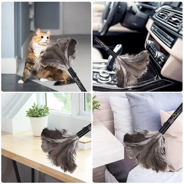 Alt view image 5 of 5 - Ostrich Feather Duster Retractable 16 inch, 1 Pack