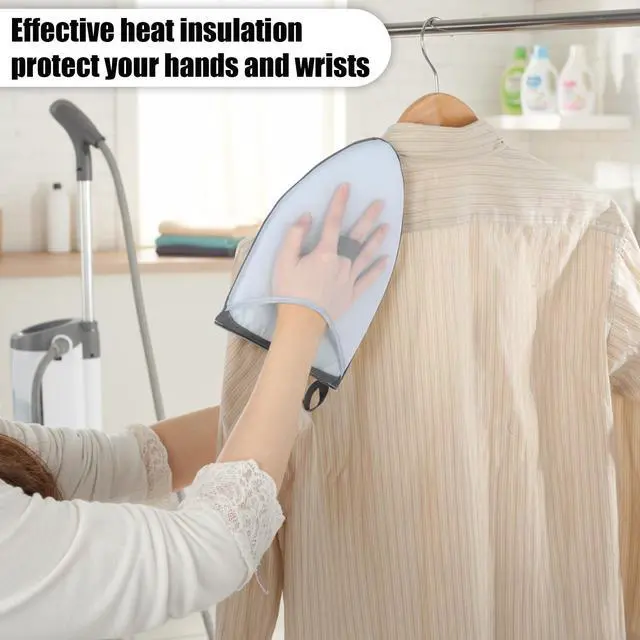 Alt view image 3 of 7 - Garment Steamer Ironing Glove with Finger Loop, Anti Steam Glove, Heat Resistant Garment Steamers Mitt, Tiny Ironing Board Mitt, Garments Steamer Accessories for Clothes