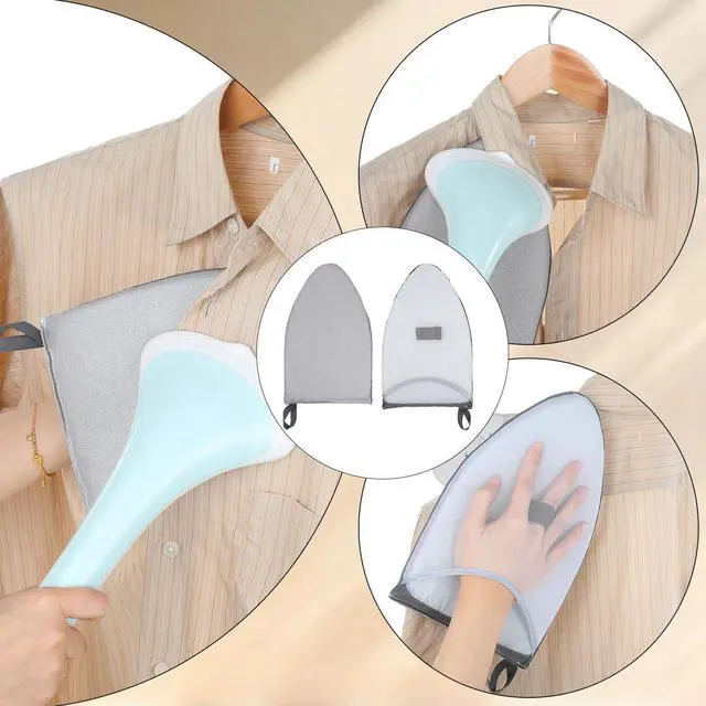 Alt view image 4 of 7 - Garment Steamer Ironing Glove with Finger Loop, Anti Steam Glove, Heat Resistant Garment Steamers Mitt, Tiny Ironing Board Mitt, Garments Steamer Accessories for Clothes