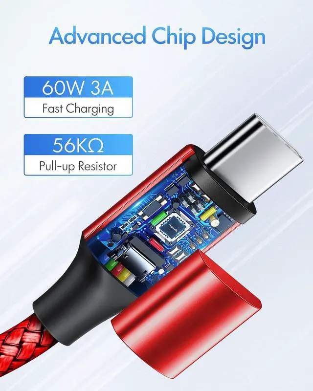 Alt view image 2 of 7 - USB C to USB C Cable 6ft, 2-Pack 60W C to C Cable Fast Charging