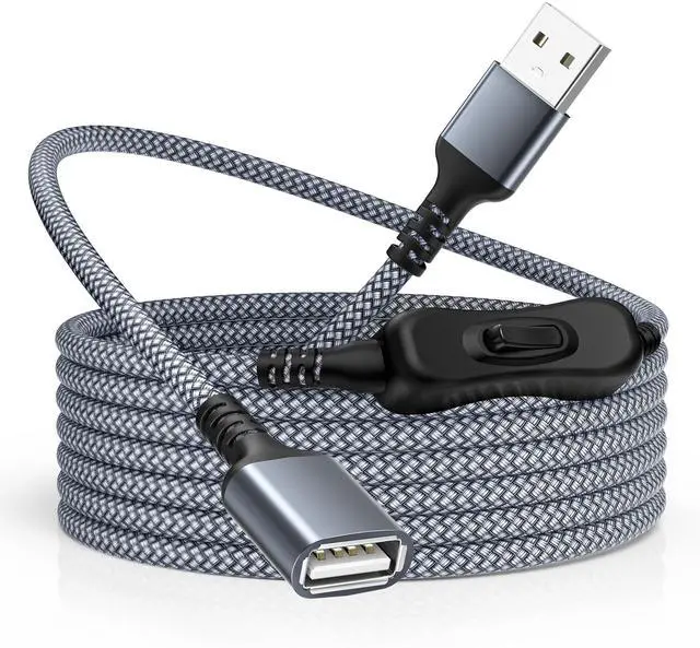Main image of USB Male to Female Extension Cable with On/Off Switch 3.3FT