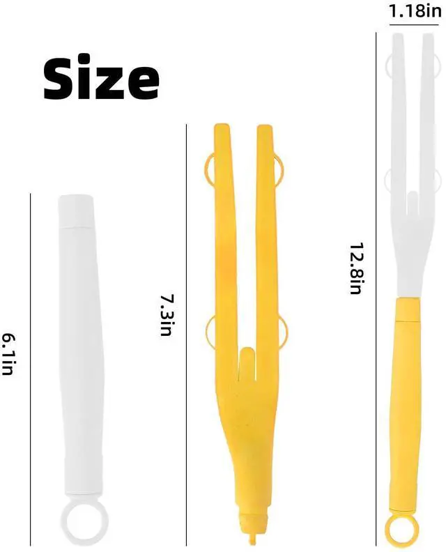 Alt view image 2 of 7 - Duster Handle Compatible with Swiffer Duster,Replacement Extendable Dusters Mop Handles for Swiffer Refill,Replaceable Small Duster Refill Handles for Tight Spaces(Yellow,1Pcs)