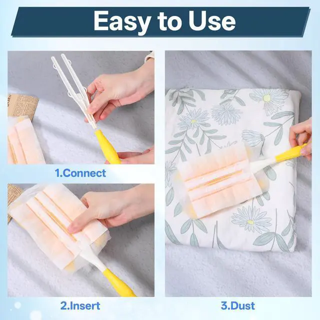 Alt view image 3 of 7 - 3 Pack Replacement Duster Handles Compatible with Swiffer Dusters, Detachable Mop Handles for Tight Spaces Home Cleaning