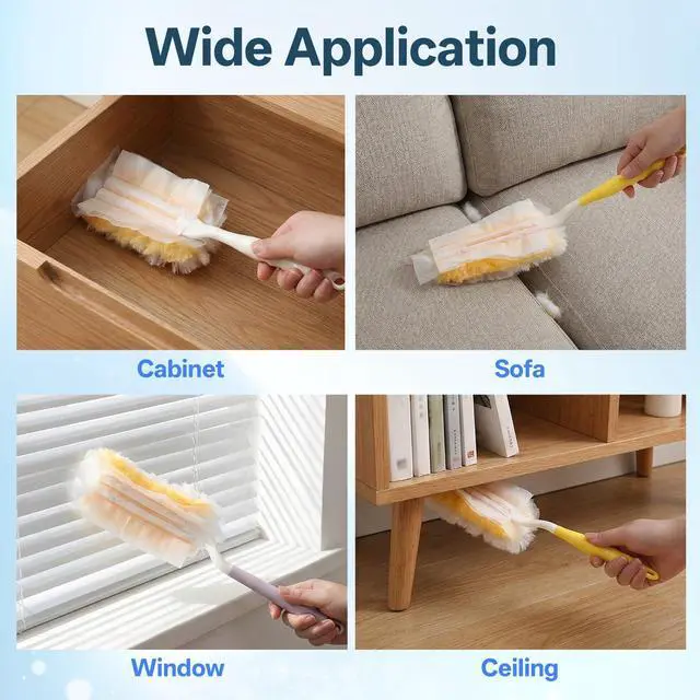 Alt view image 4 of 7 - 3 Pack Replacement Duster Handles Compatible with Swiffer Dusters, Detachable Mop Handles for Tight Spaces Home Cleaning
