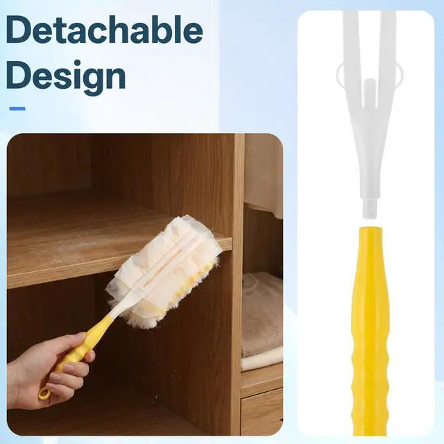 Alt view image 7 of 7 - 3 Pack Replacement Duster Handles Compatible with Swiffer Dusters, Detachable Mop Handles for Tight Spaces Home Cleaning