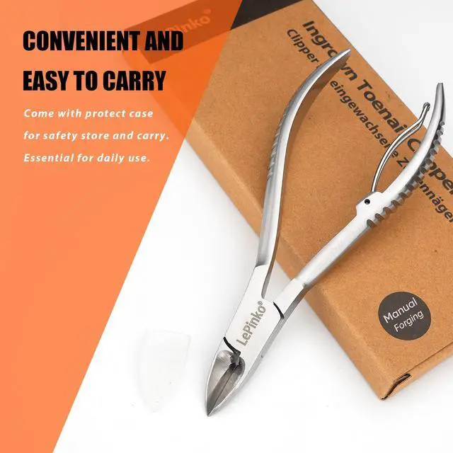 Alt view image 7 of 7 - Duty Podiatrist Toenail Clippers for Thick and Ingrown Nails, Hand Forged Stainless Steel Toe Nail Clippers for Men Women Seniors
