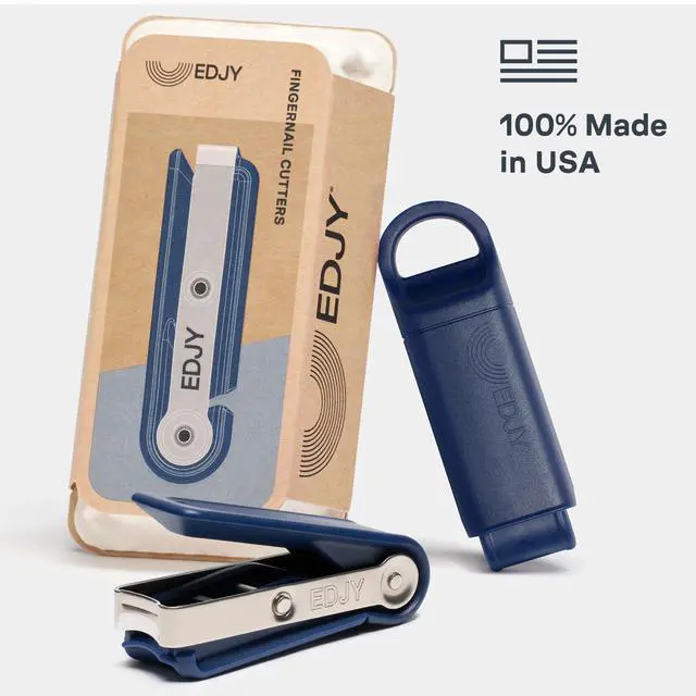 Alt view image 2 of 5 - Fingernail Cutter - Precision Stainless Steel Nail Cutter for Fingernails | Sharp Blade, Ergonomic Design, Durable & Rust-Resistant | Ideal for Men and Women | Navy